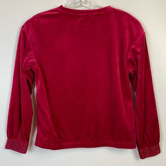 Juicy By Juicy Couture Velour Girls Round Neck Long Sleeve Sweatshirt Sz M - Picture 9 of 12